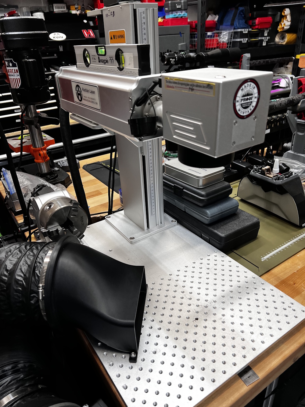 Haotian laser engraving machine used by Precise Arms.