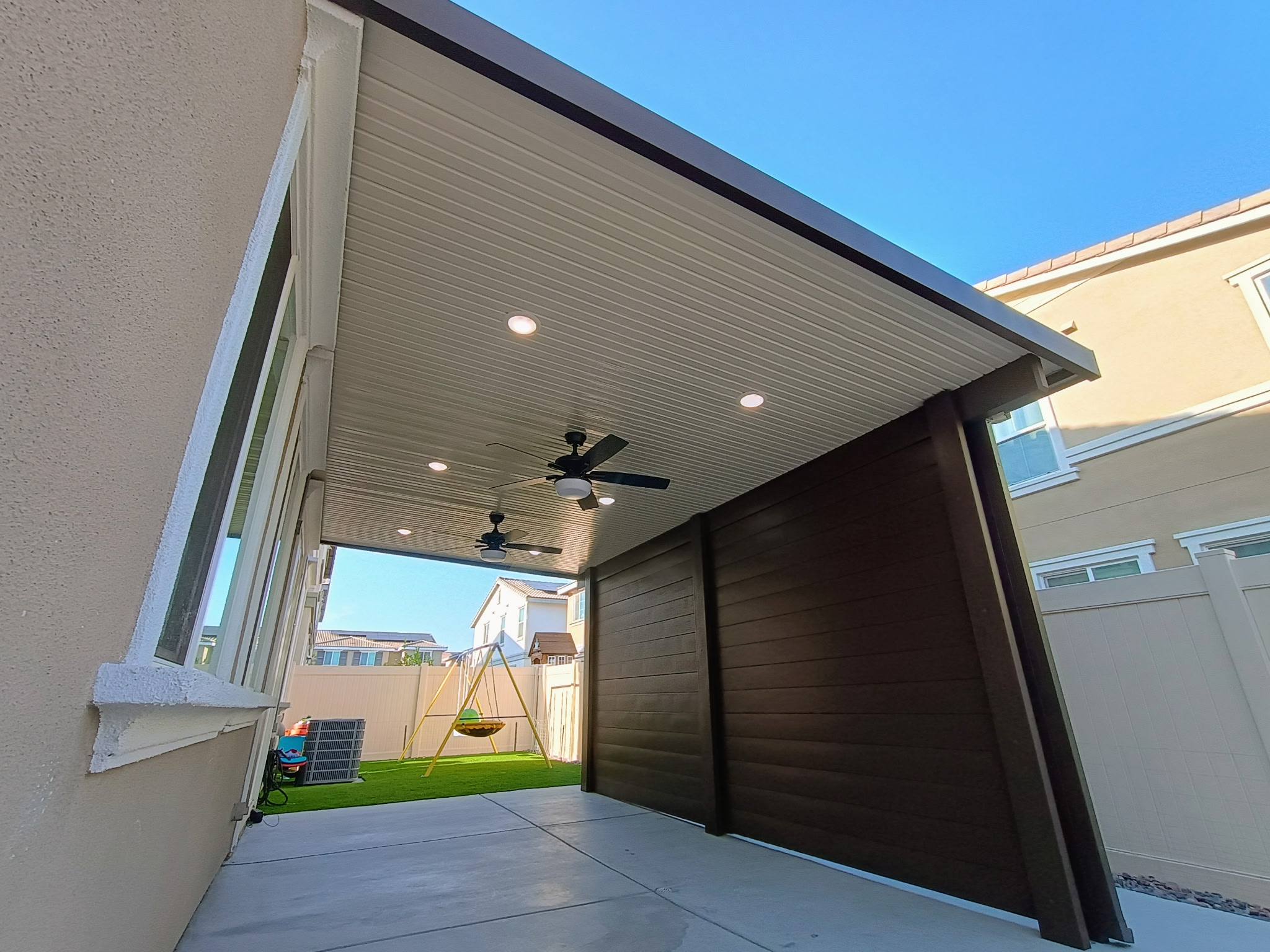 Attached Cover with Privacy Wall