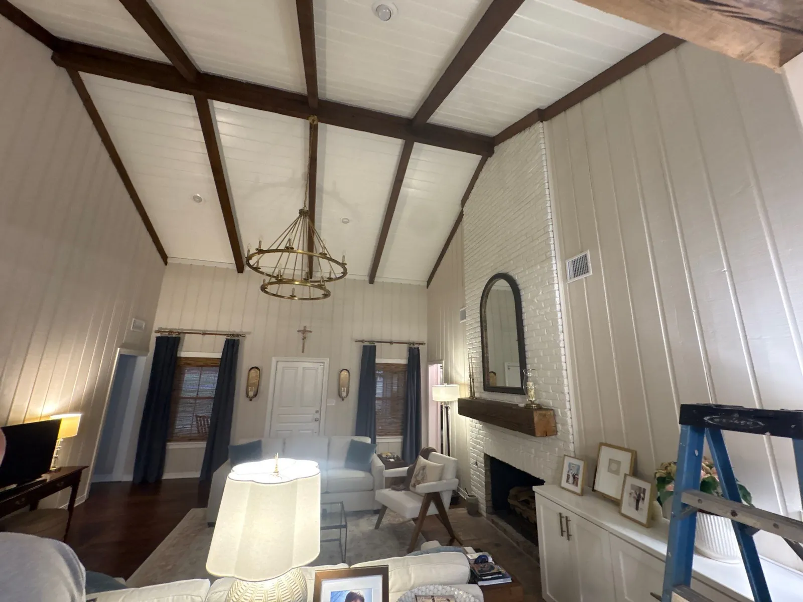 Custom Beam Wrap & Interior Finish in Northwest Louisiana