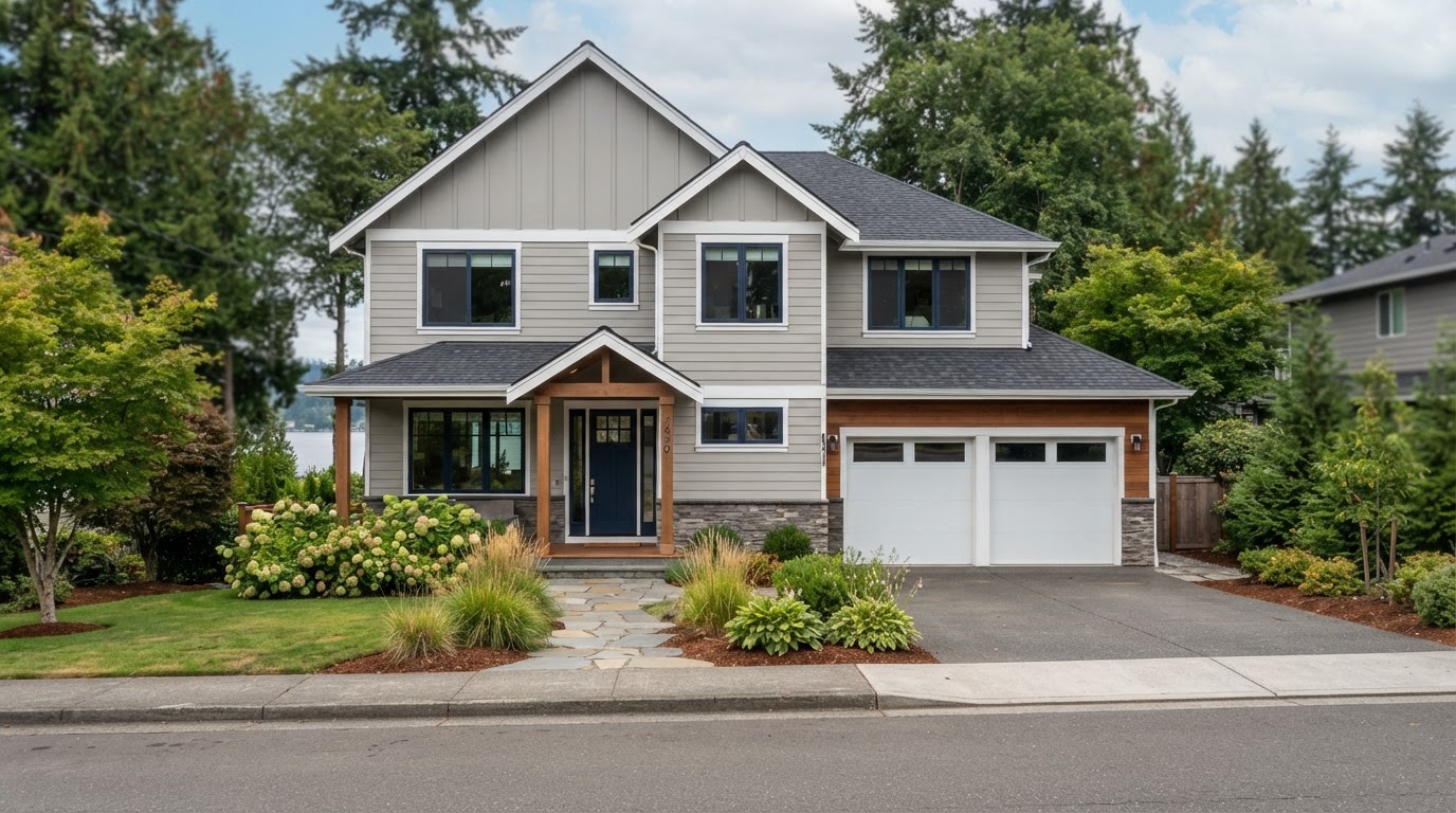 Exterior painting project near Lake Washington in Renton, WA
