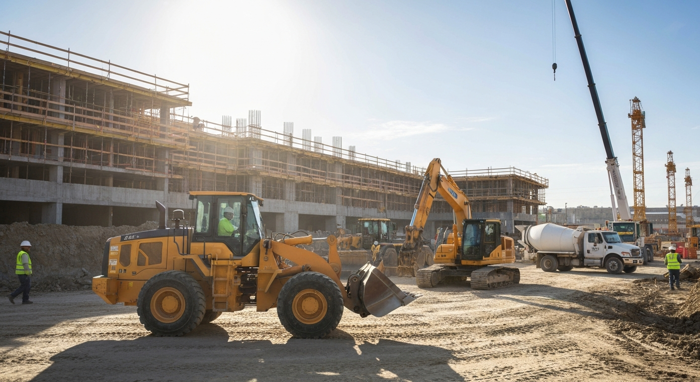 Construction site workers
