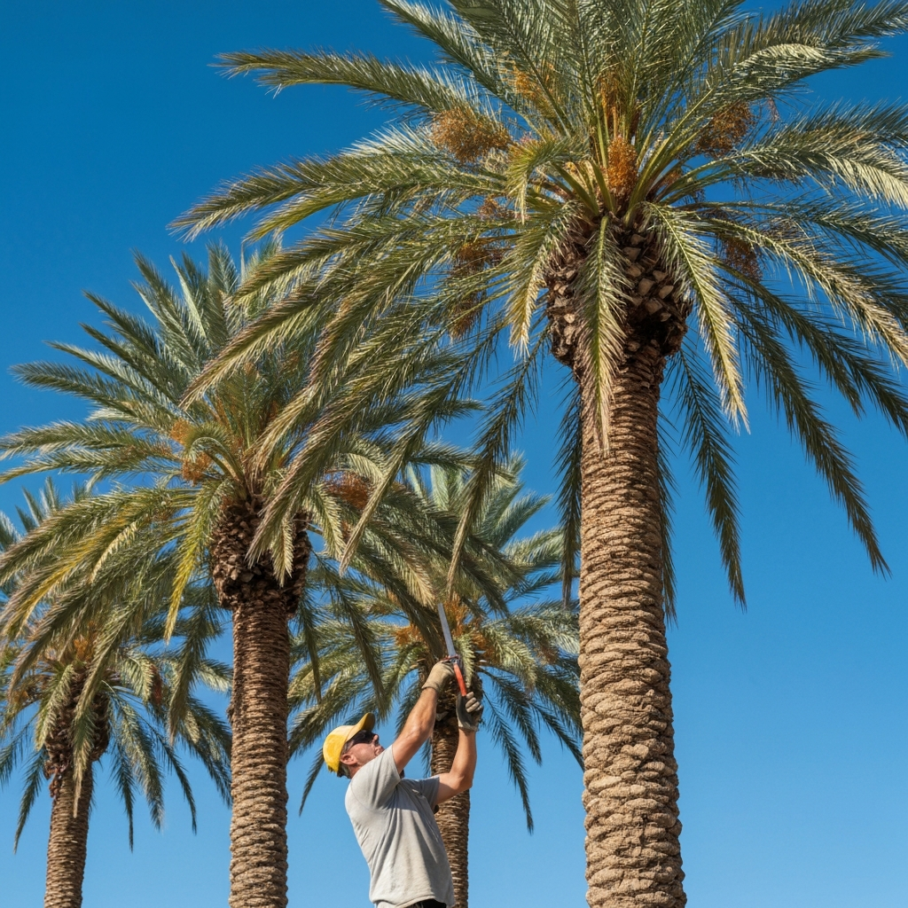 Palm trimming and skinning in Arizona