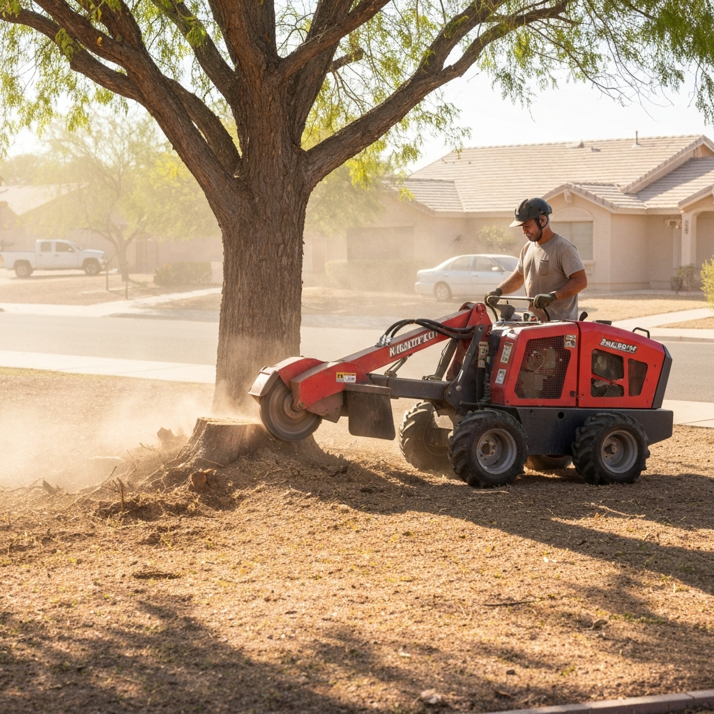 Stump grinding services in Arizona