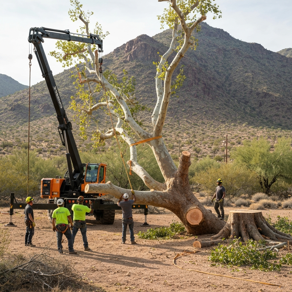 Safe tree removal in Arizona
