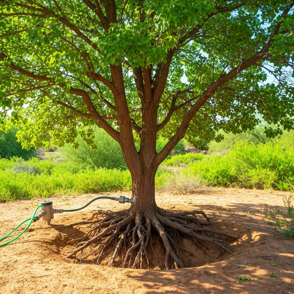 Tree root fertilization in Arizona
