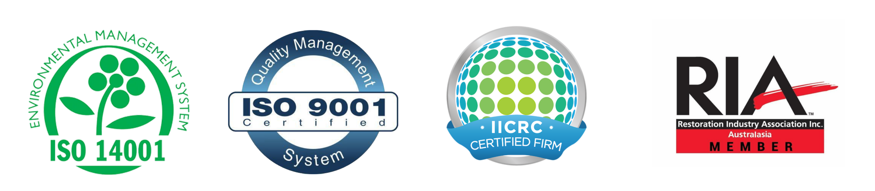 Industry Accreditations: ISO 14001, ISO 9001, IICRC, and RIA