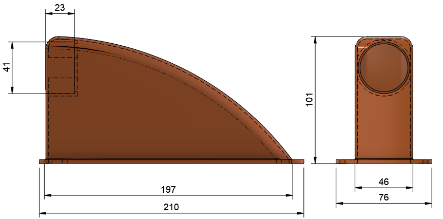 40mm Conduit Fin Measurements