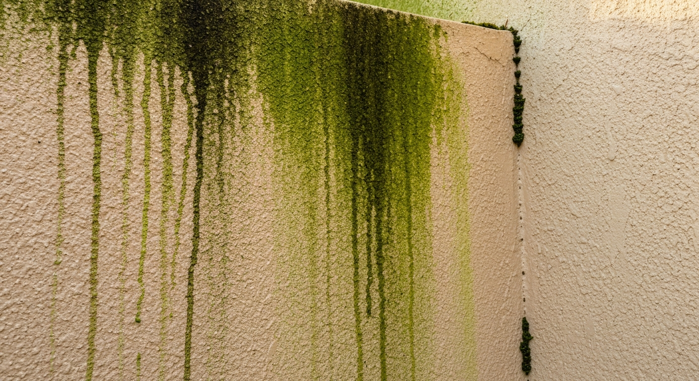 Exterior Wall Cleaning Before