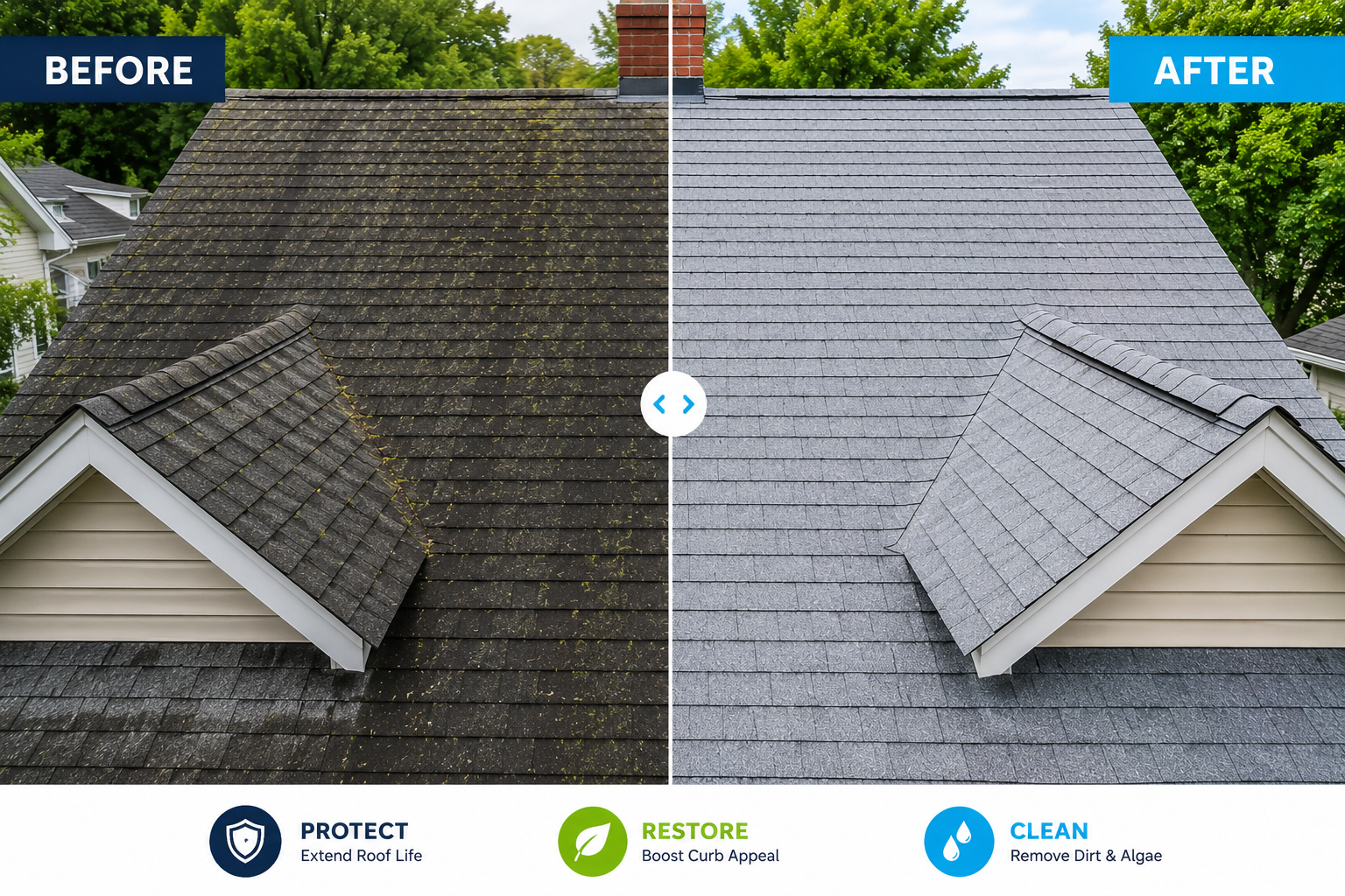 Roof Soft Washing