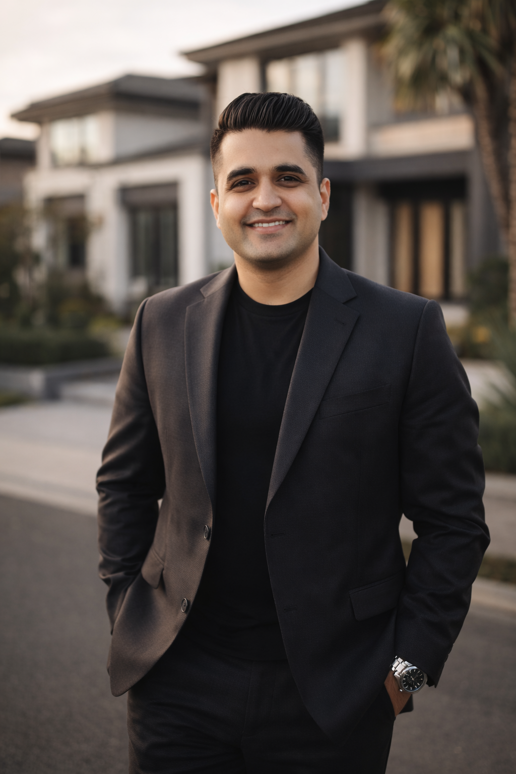 Ray Sharma outside property