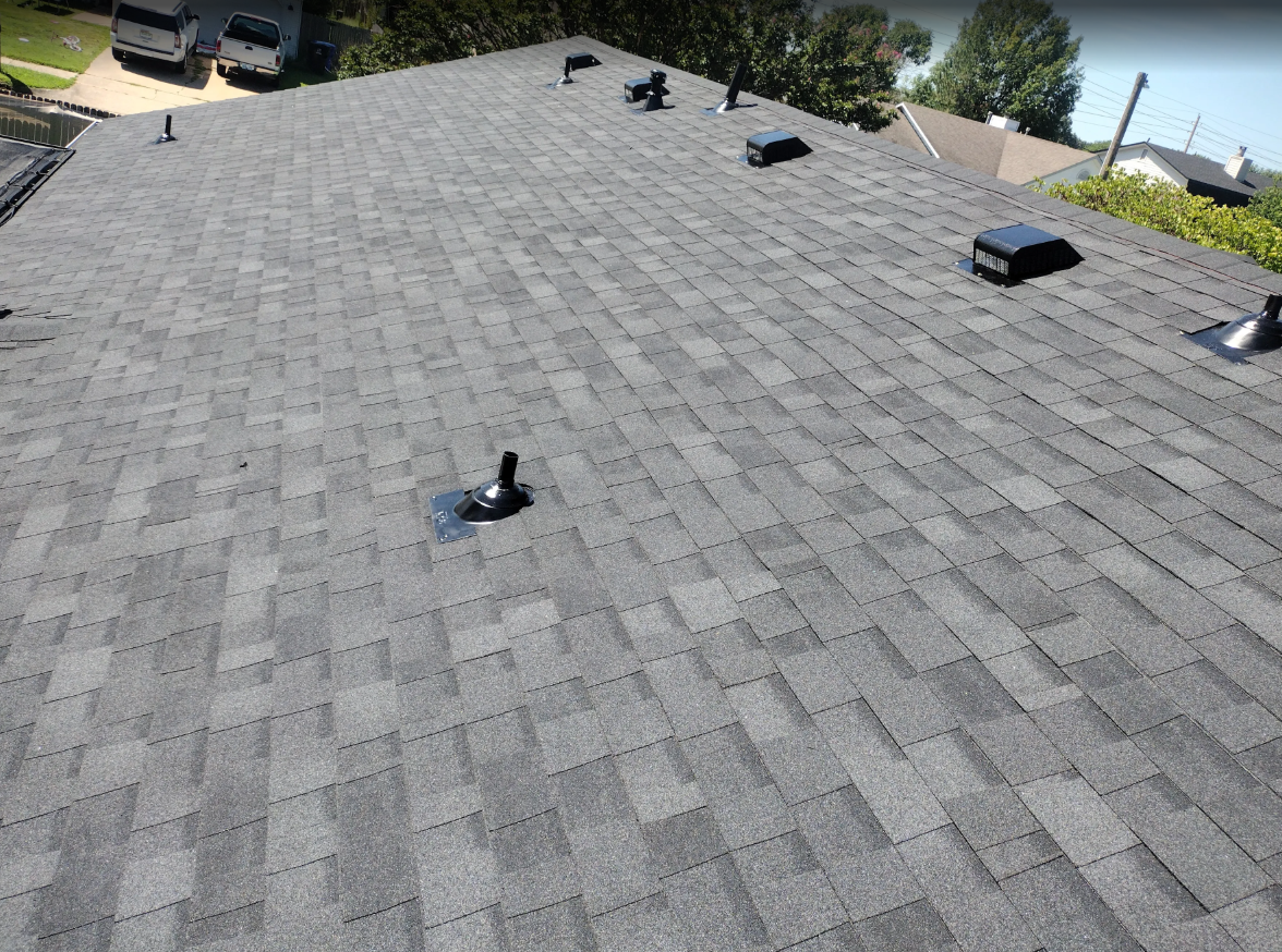 Close up of a new roof installation with proper ventilation in Sapulpa, Oklahoma