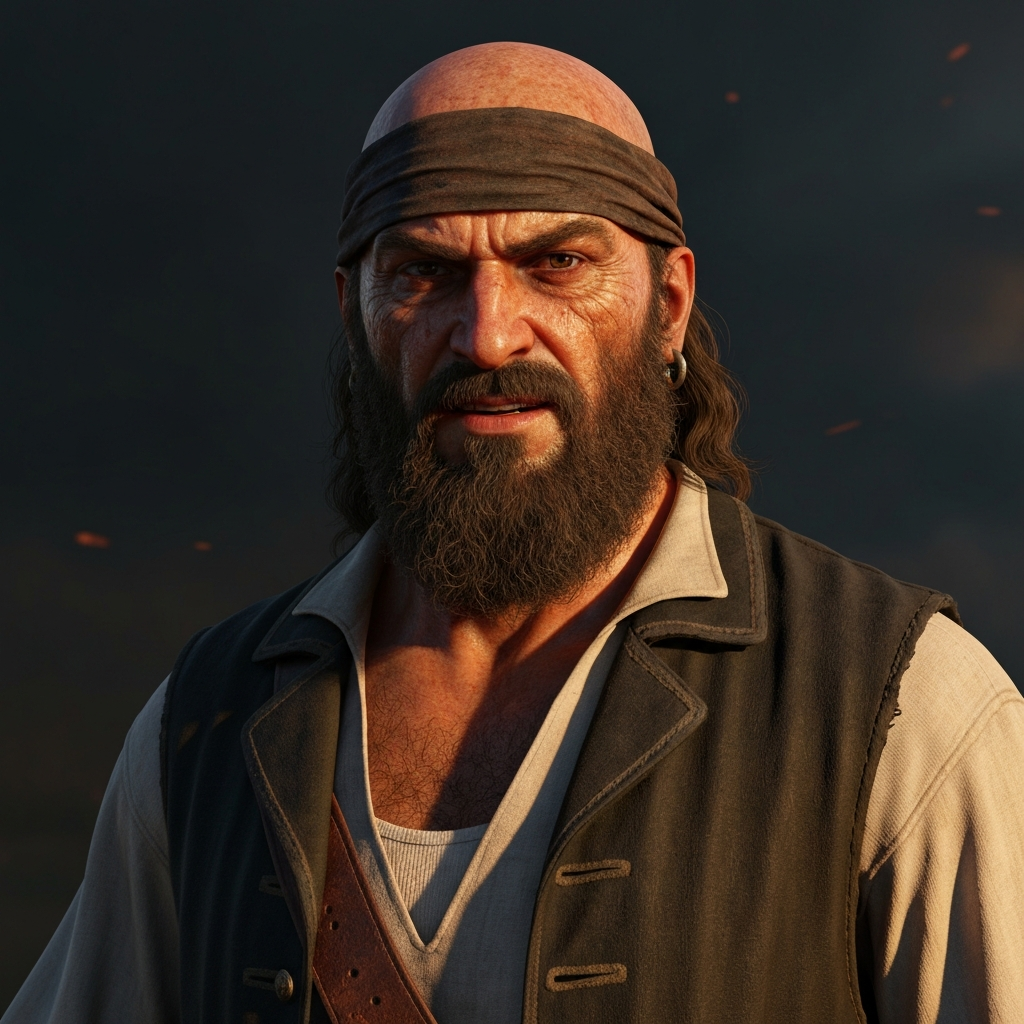 Portrait of Bartholomew Roberts, known as Black Bart