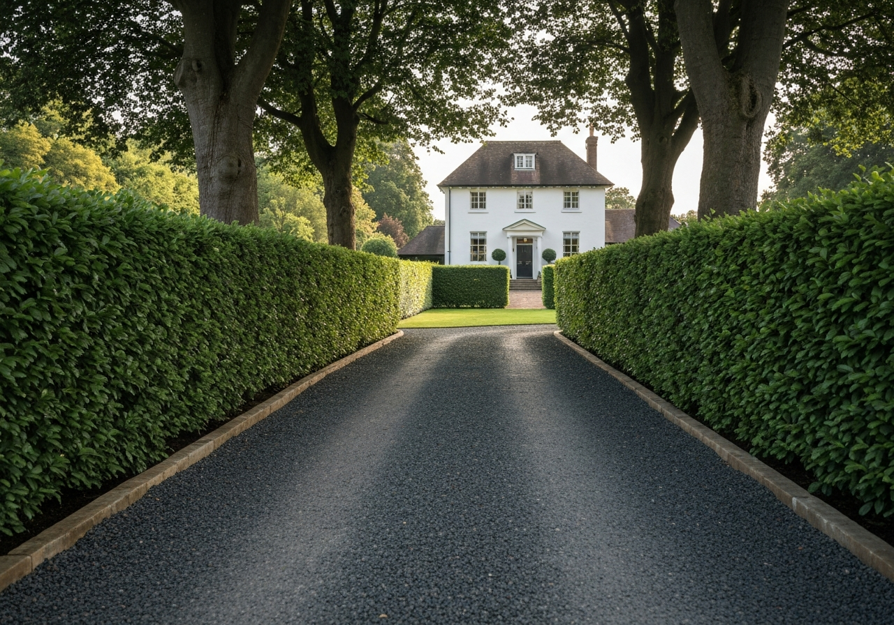 Walkway and driveway gravel path