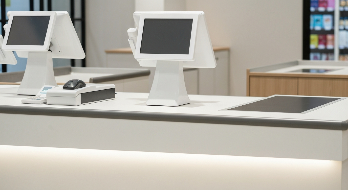 Clean retail checkout area