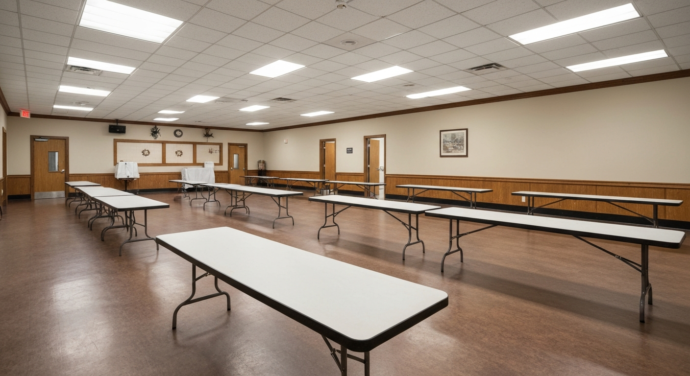 Spotless fellowship hall