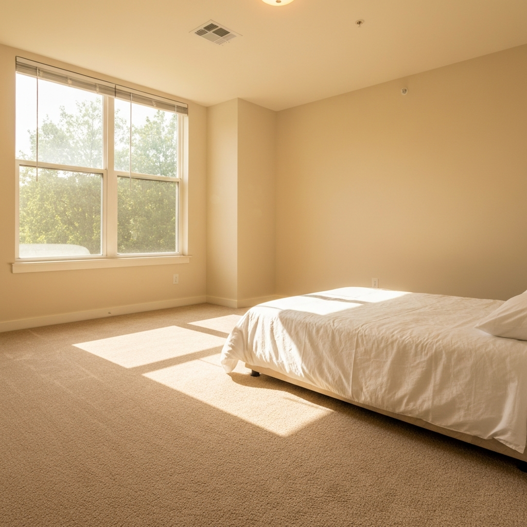 Empty, clean bedroom ready for move-in