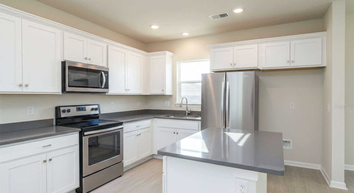 Pristine freshly cleaned kitchen for move in