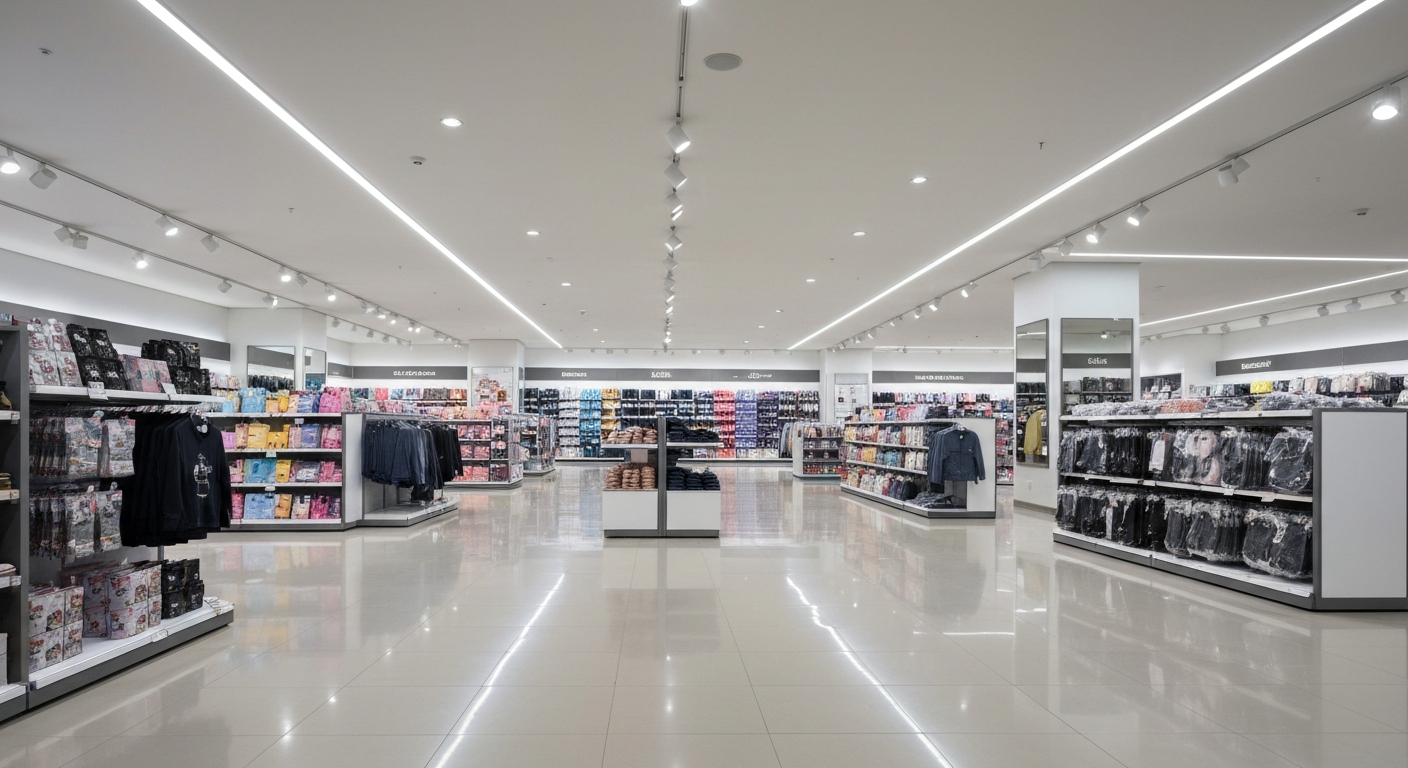 Polished floors in Downtown Manchester retail space