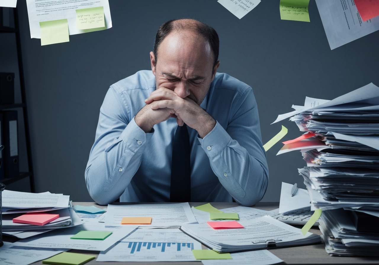 Overwhelmed business owner