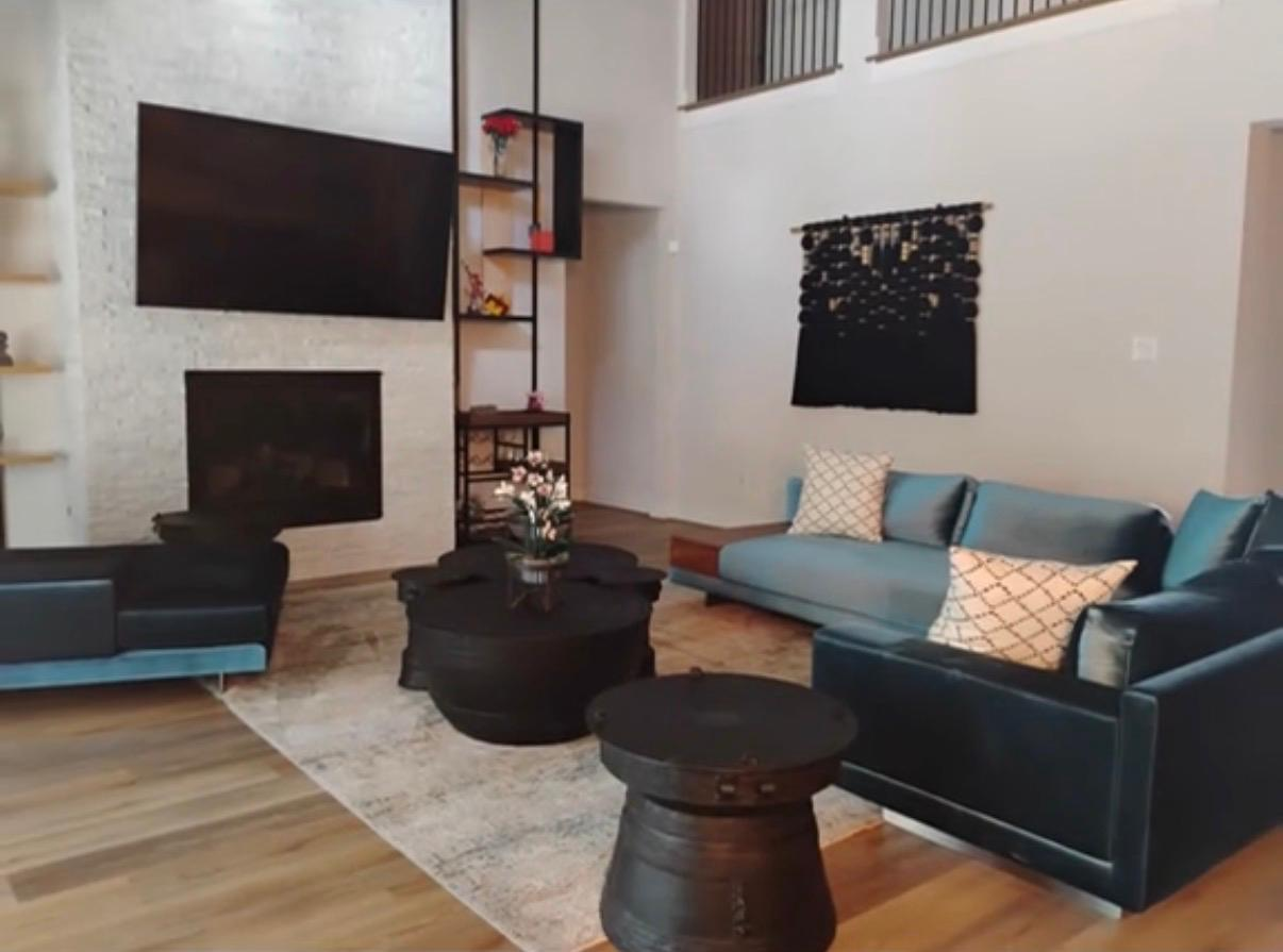 Clean modern living room Houston TX