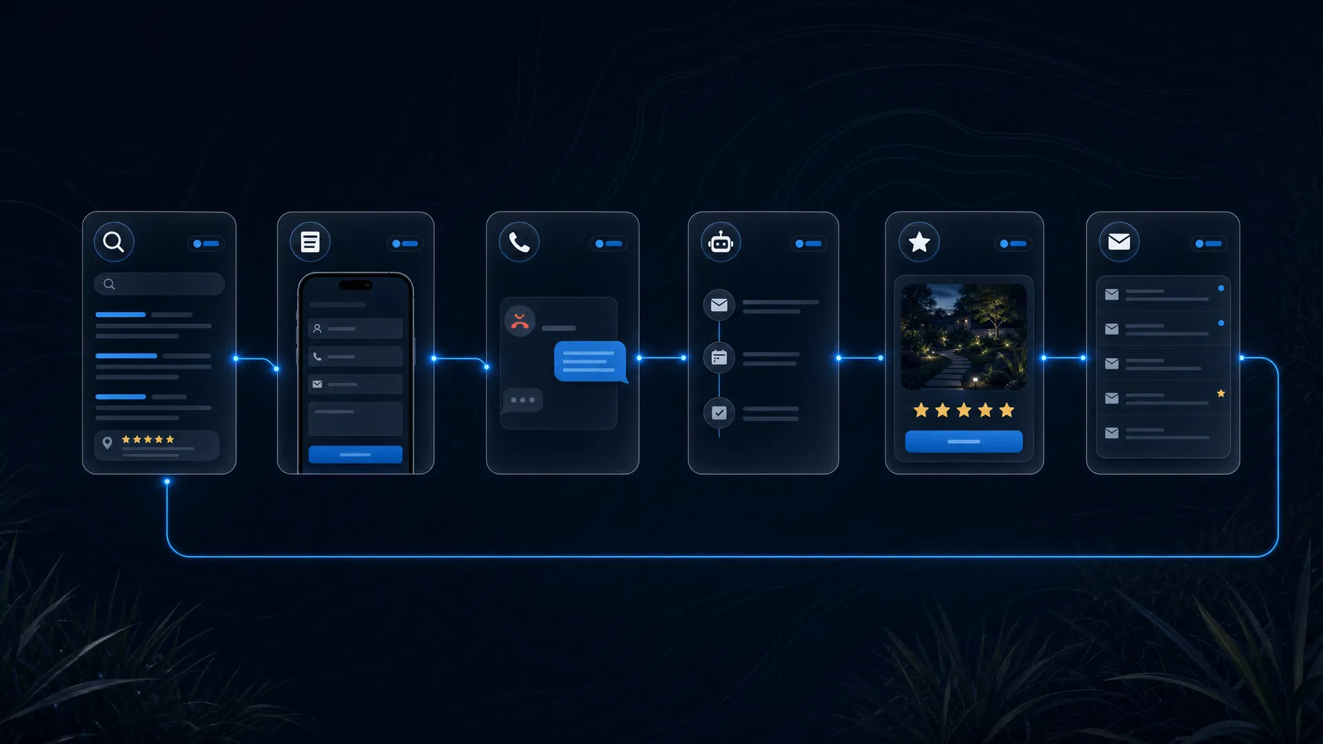 LeadSpeed System Flow showing automated lead follow-up and CRM integration