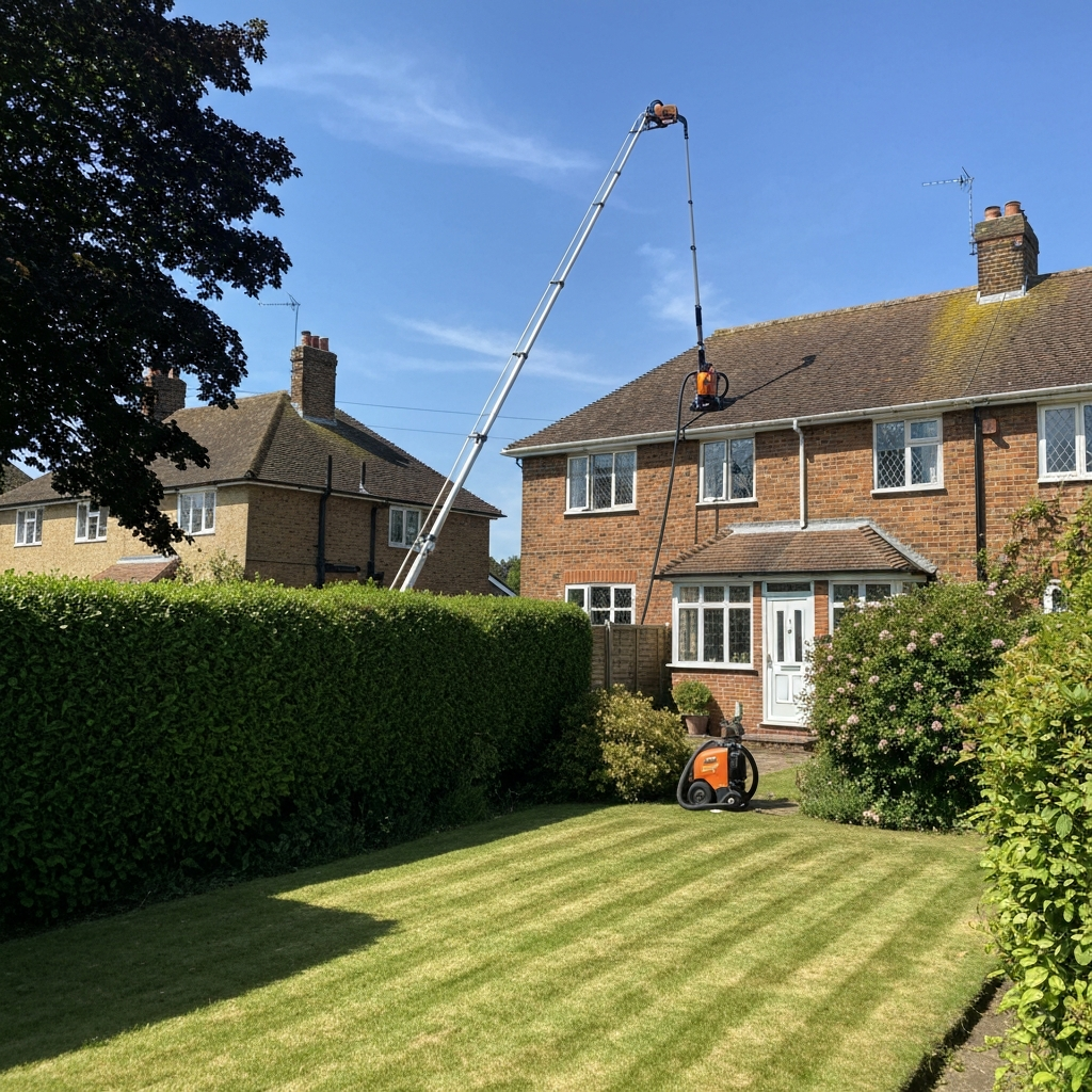 Professional gutter cleaning services in Hemel Hempstead on a residential home