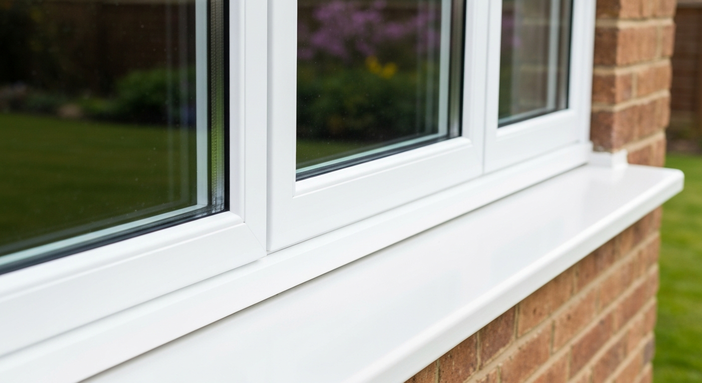 Clean UPVC Window Frames and Sills after professional window cleaning