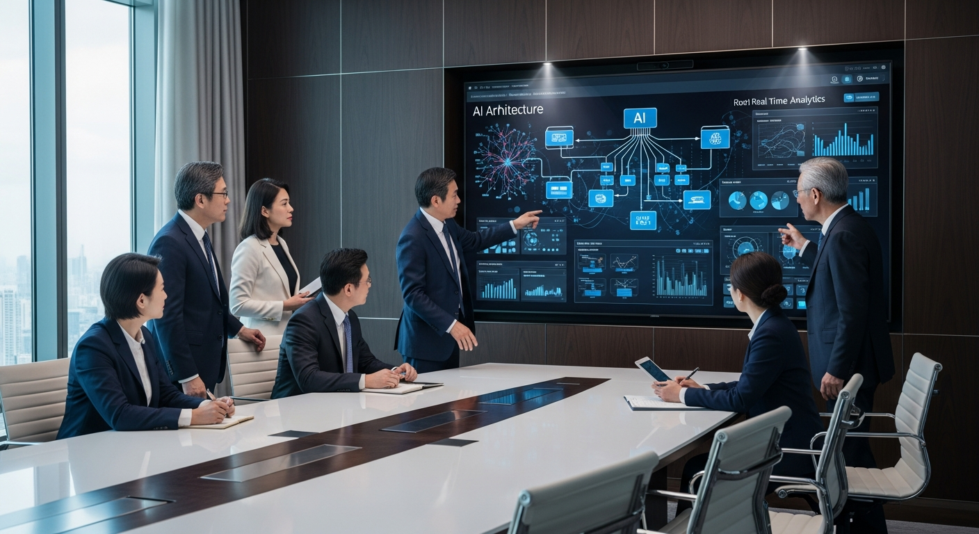 Lãnh đạo tập đoàn thảo luận chiến lược AI