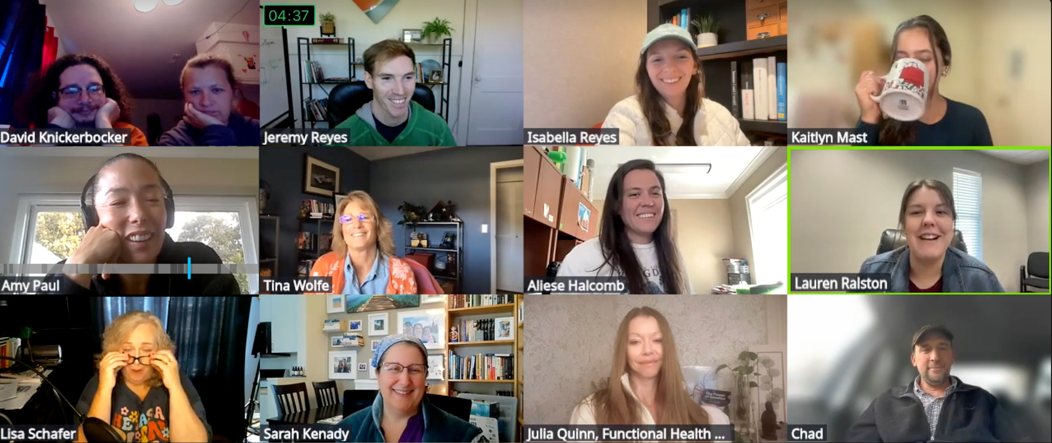 Mastermind community members connecting on a video call
