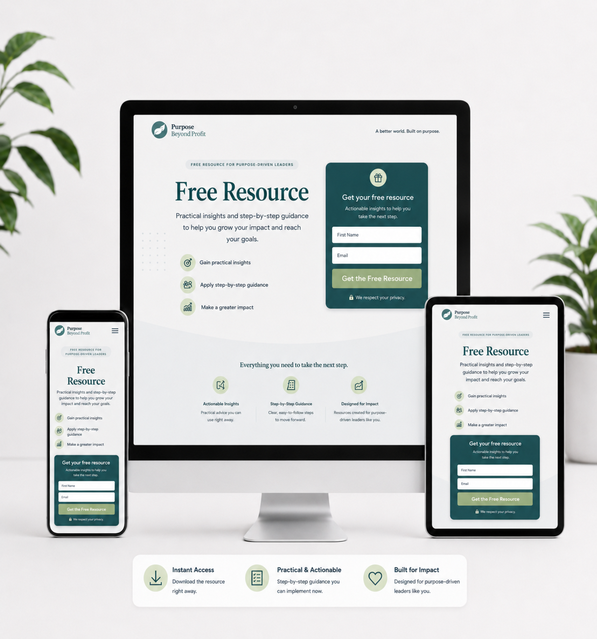 2. Free Resource Opt-In screenshot