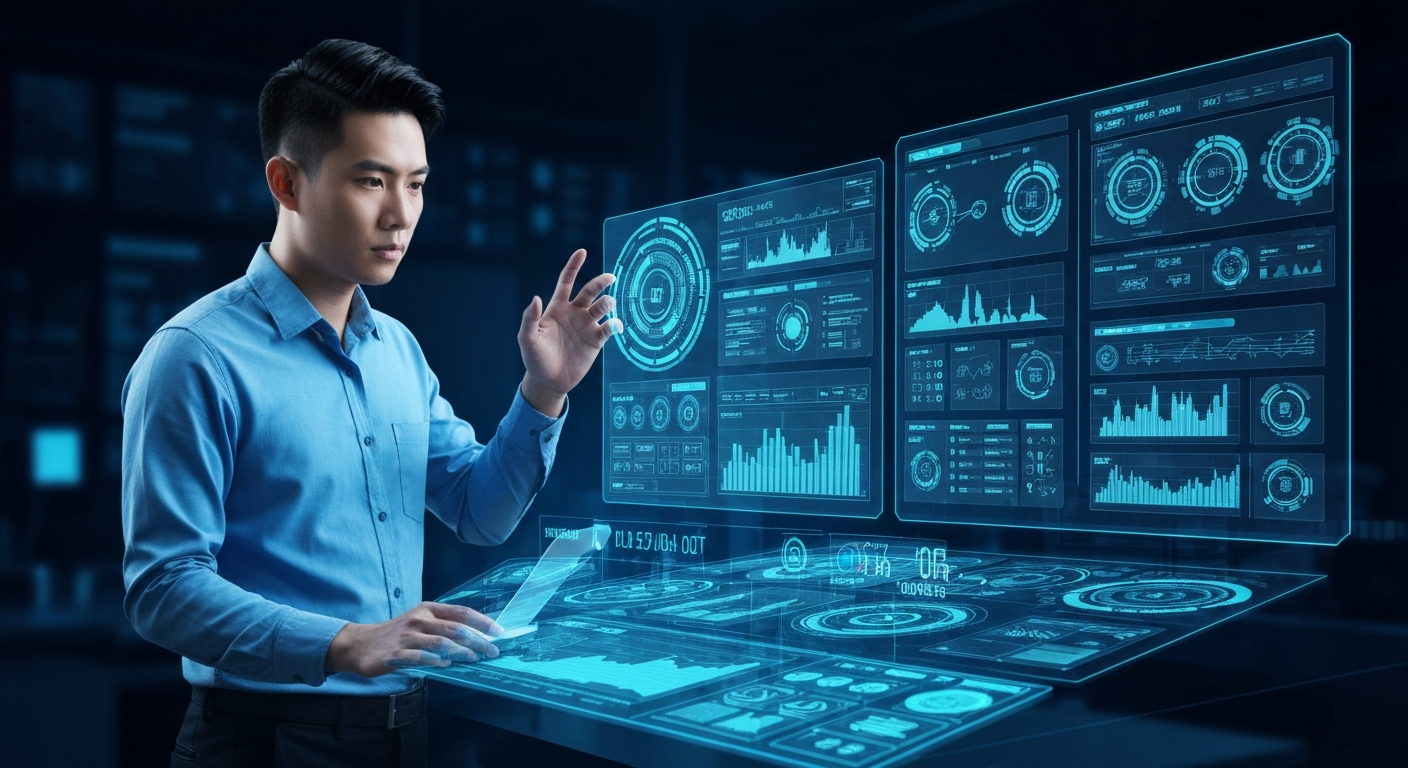 Digital Twin bản sao số - kỹ sư người Việt Nam giám sát dashboard IoT