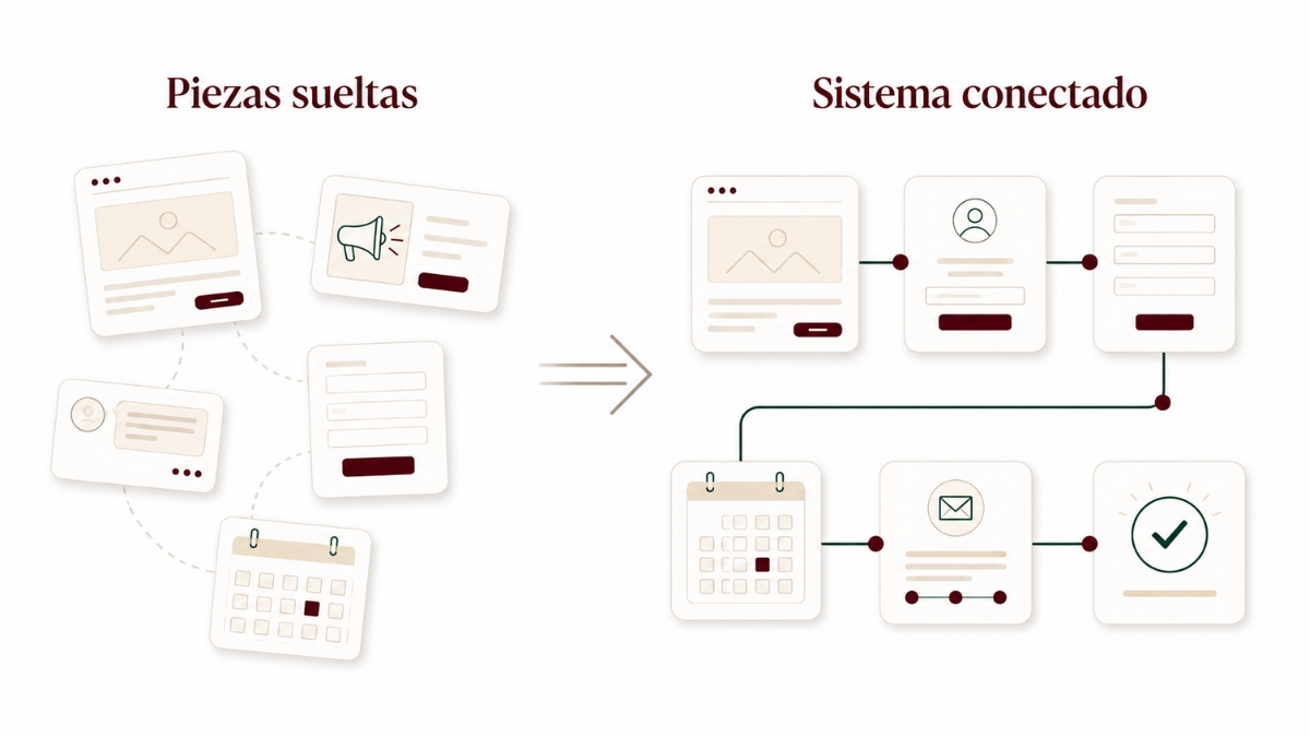 Piezas sueltas vs Sistema conectado
