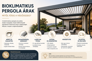 Bioklimatikus pergola árak: mitől függ a végösszeg?