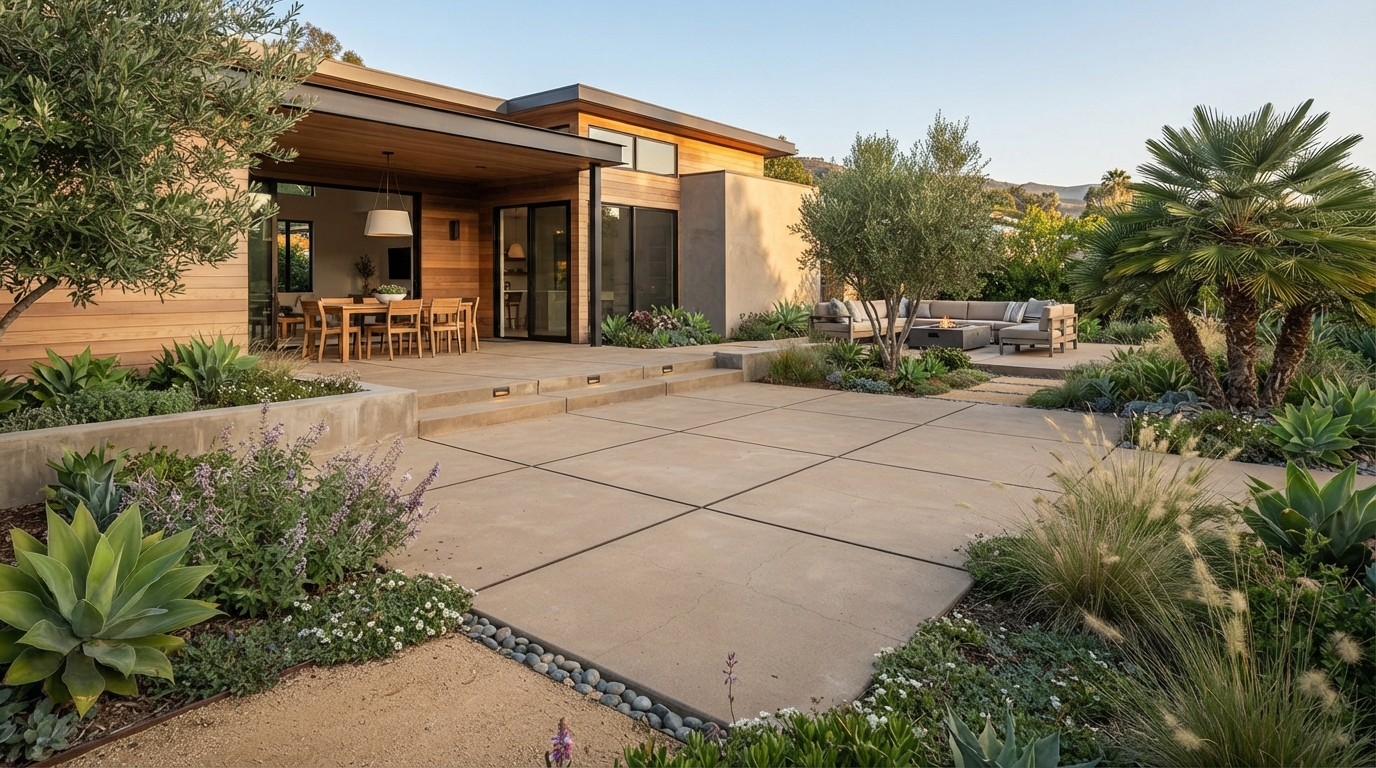 Architectural Concrete vs. Pavers for Modern Estates