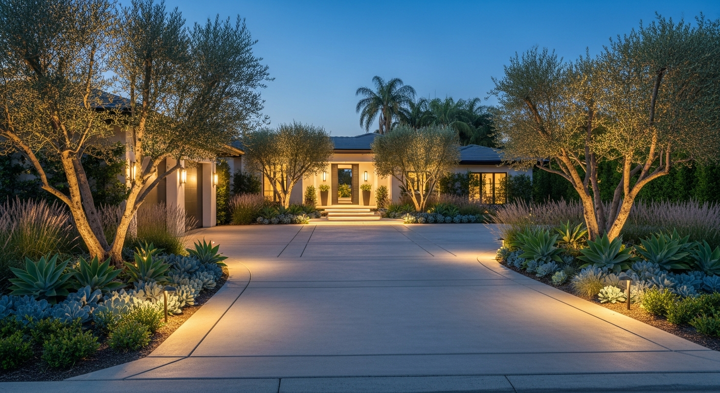 Paver driveway with contrasting border at a Camarillo residential property
