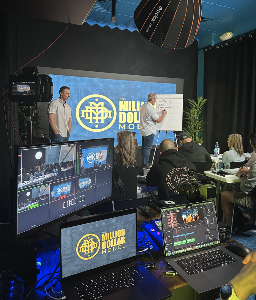 Multi-camera studio production, live switching, and whiteboard training