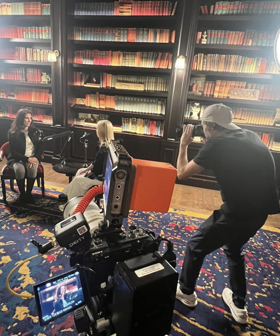 Behind-the-scenes professional studio filming