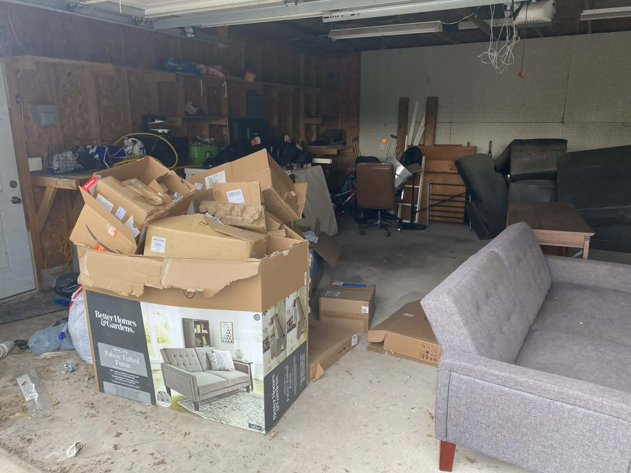 Garage Cleanout Before
