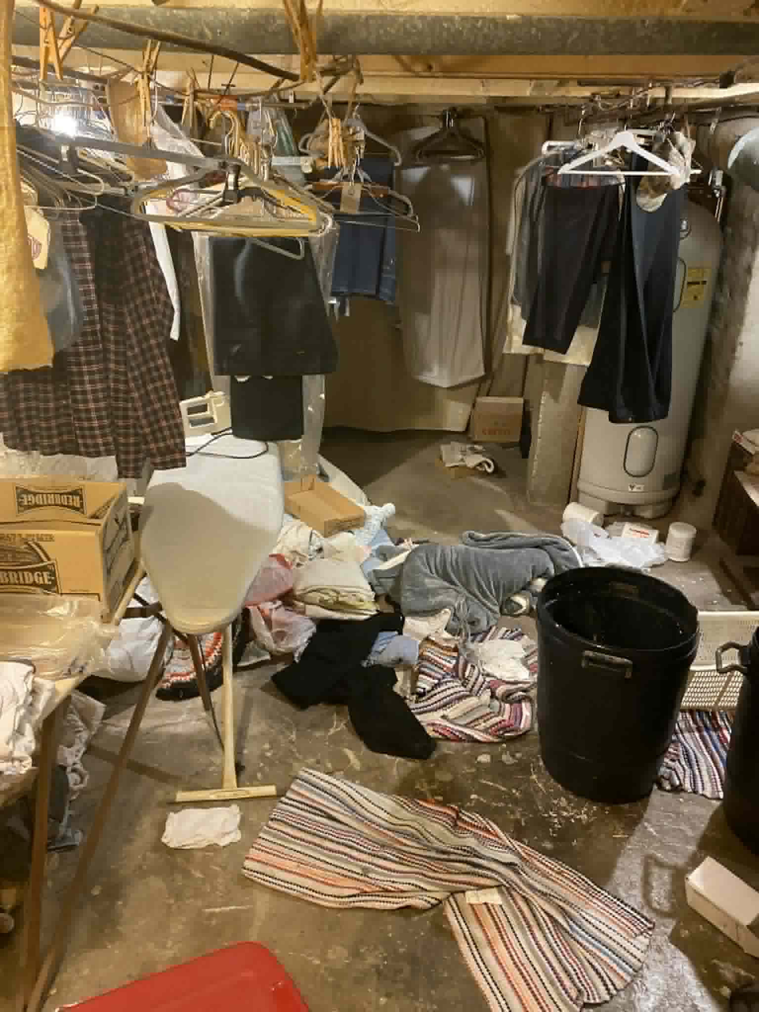 Deep Basement Cleanout Before