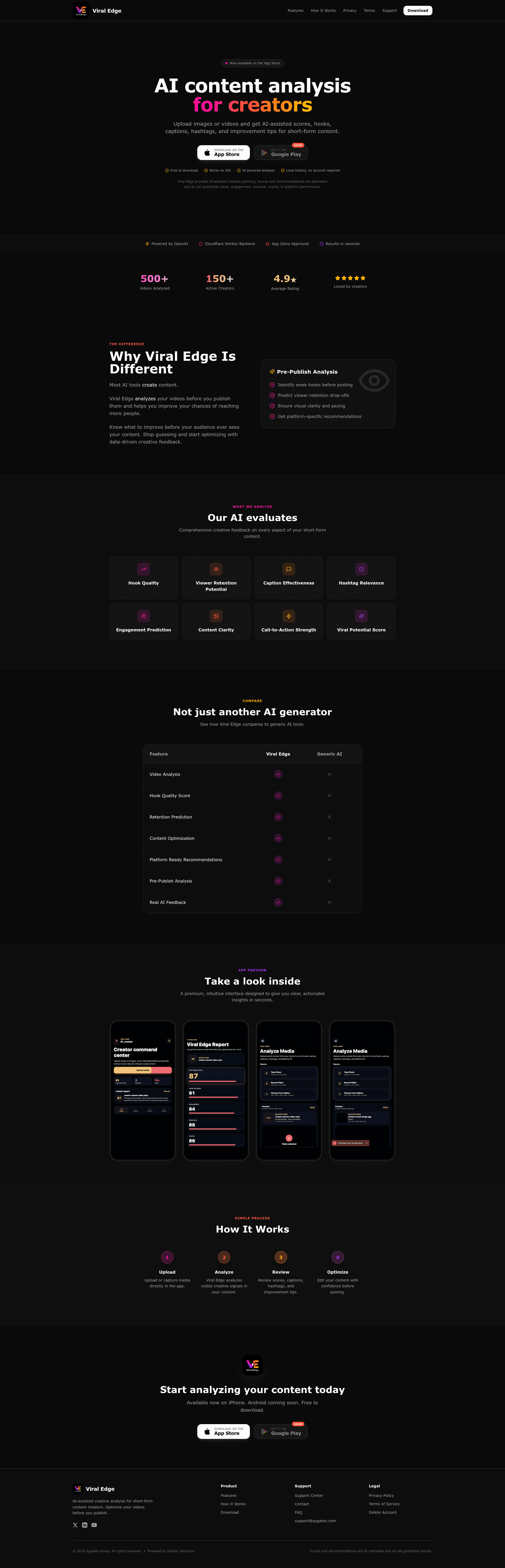 Viral Edge desktop preview
