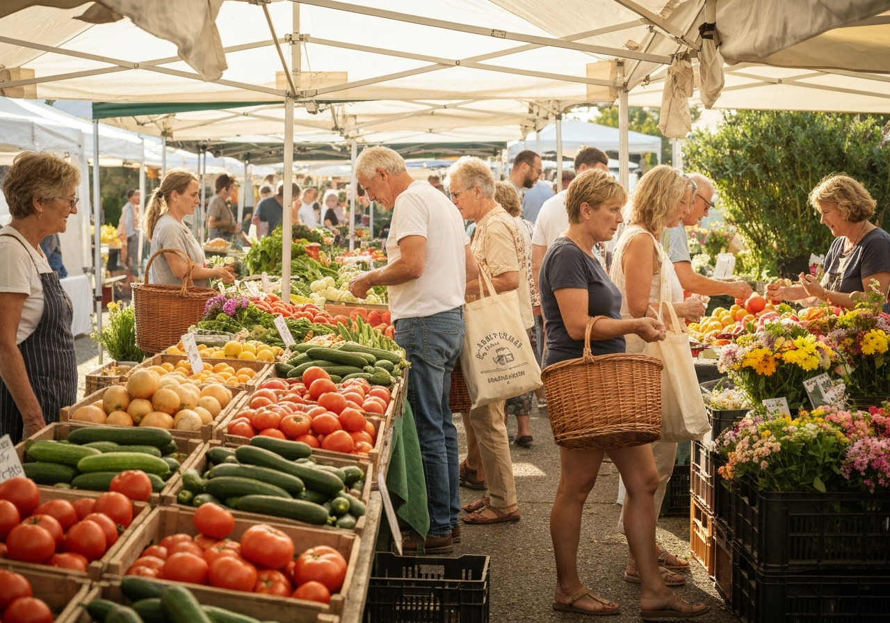 Farmers Market event in North River
