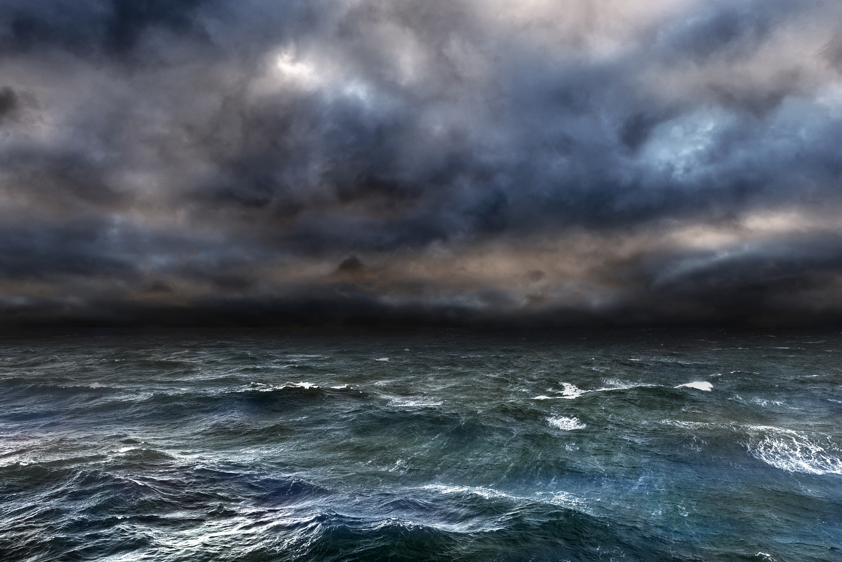 Stormy ocean waves