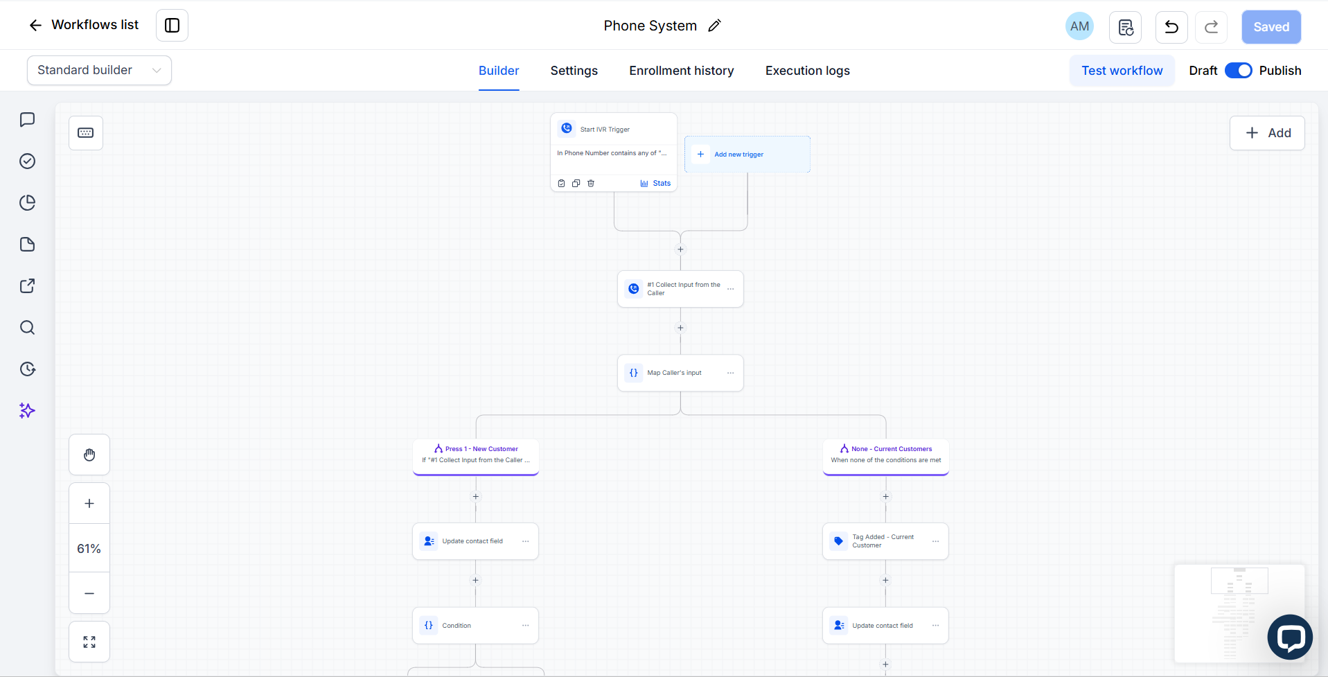 Dynamic IVR Menu CRM Screenshot