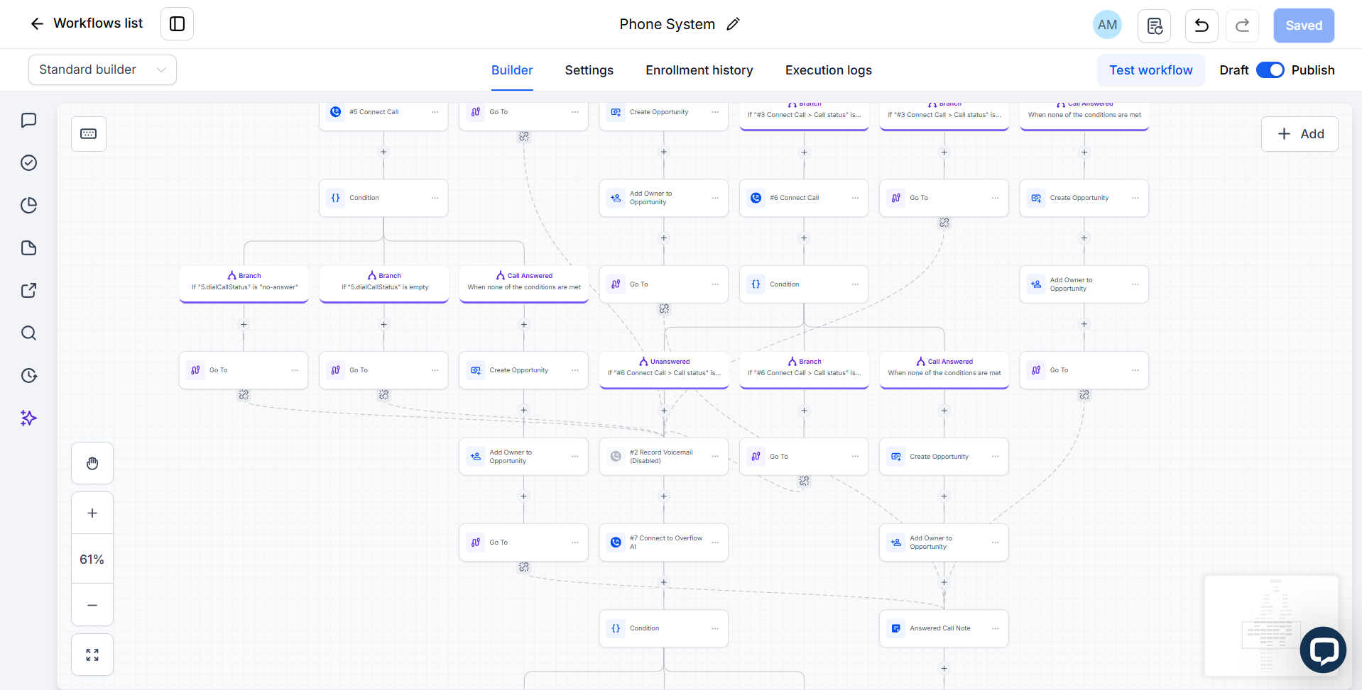 Connect to Overflow AI CRM Screenshot