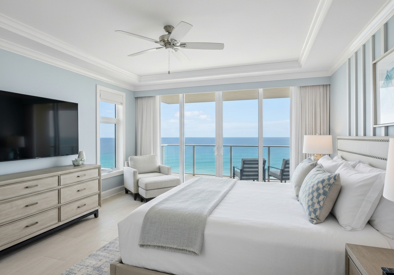 Luxury rental interior staged by ShoreLine Stays