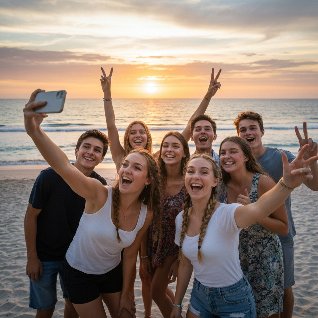 El Mejor Viaje de Promoción de Secundaria en la Playa