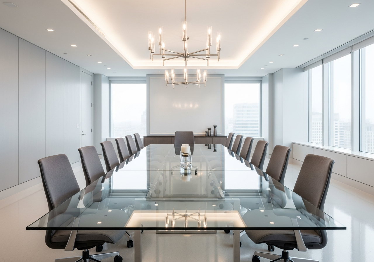 Spotless professional conference room