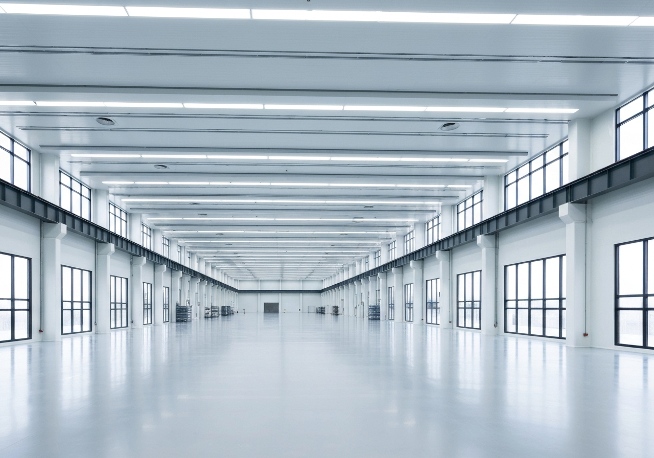 Clean industrial warehouse facility
