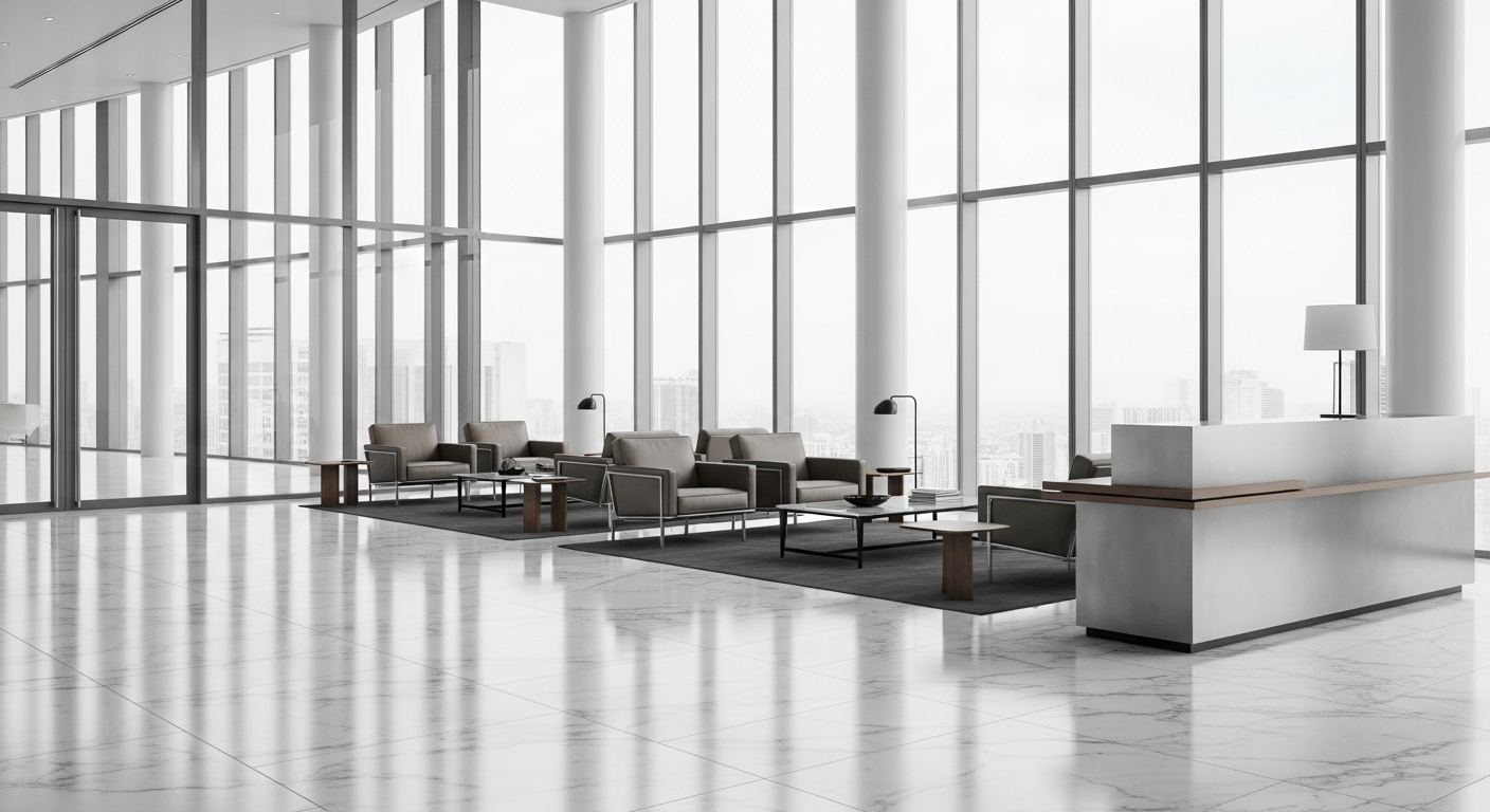 Pristine luxury corporate office interior