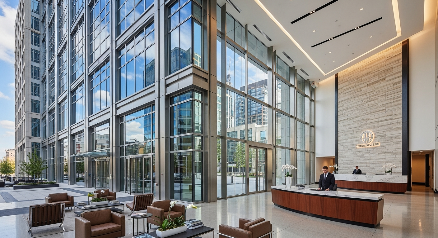 Premium commercial building lobby